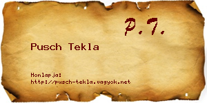 Pusch Tekla névjegykártya